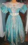 1830 evening dress, blue silk taffeta, first incarnation, worn by Katy in Vienna in 2003
