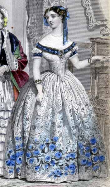 1850s ball gown