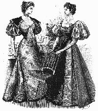 fig. 2: 2 women in gowns ca. 1895 - click for larger version
