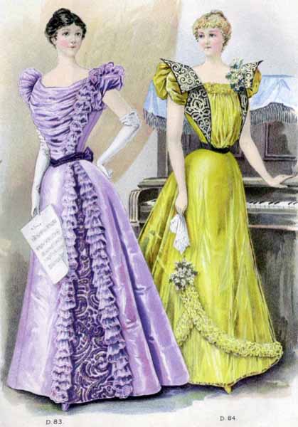 1890s Evening Dresses