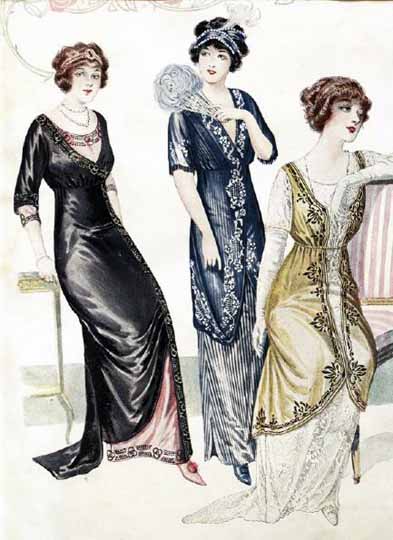 1910s evening gown