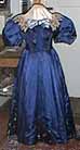 1893 ball dress, blue silk satin and bamboo brocade, Katy's CVD performing gown