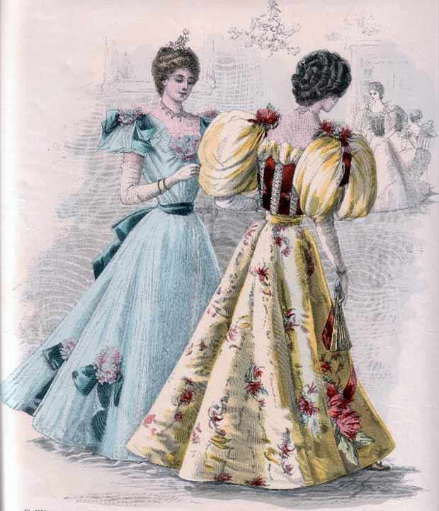 VV 1890s Evening Dress Fashions