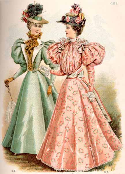 Vintage Victorian 1890s Day Dress Details