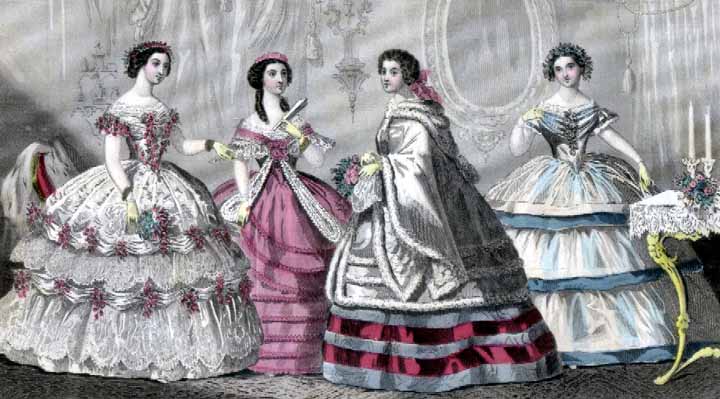 1850s ball gown