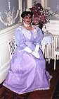 1892 evening dress, lavender silk chiffon, worn by Katy, inspired by Sargent's portrait of Lady Agnew